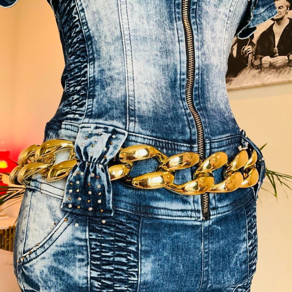 Gold Chunky Chain Women's Waist Belt